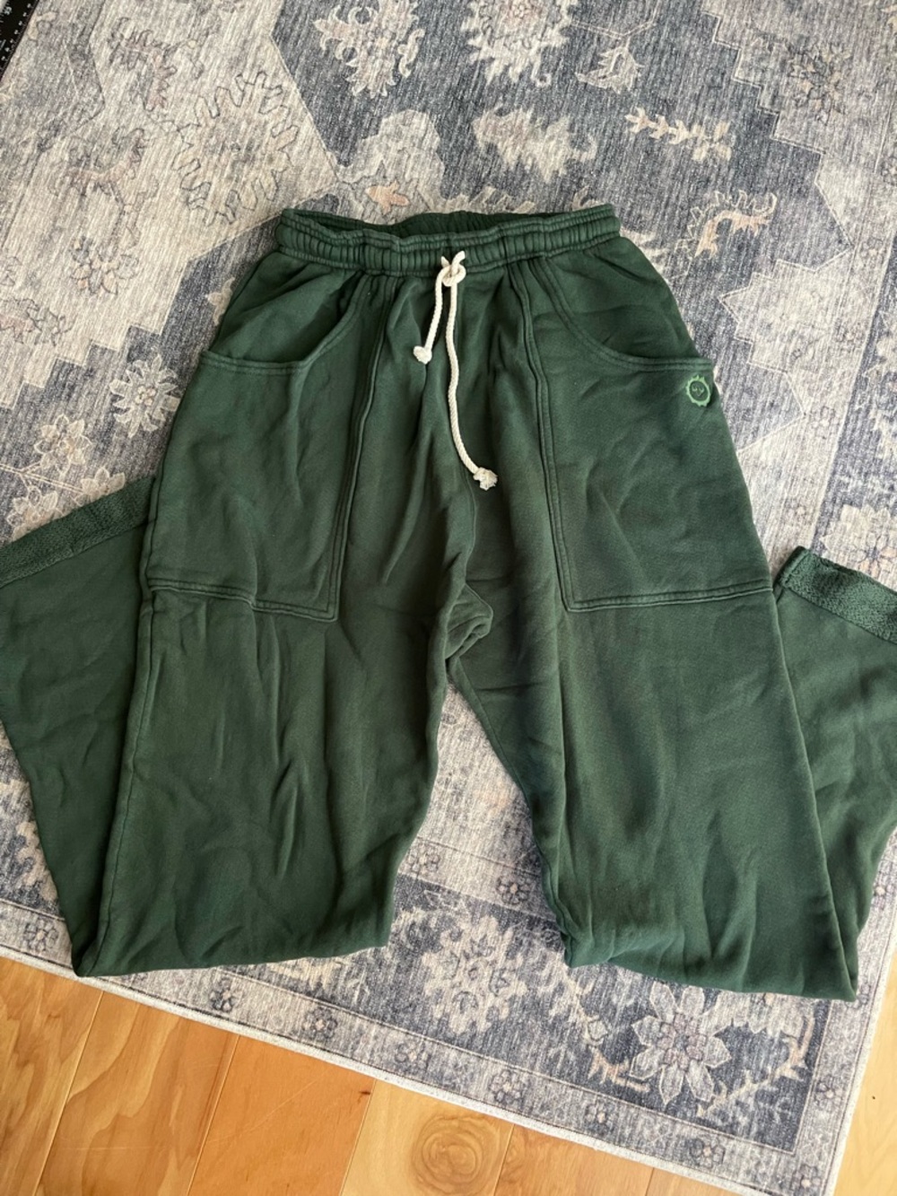 Big Bud Press French Terry Rolled Cuff Green Sweatpants